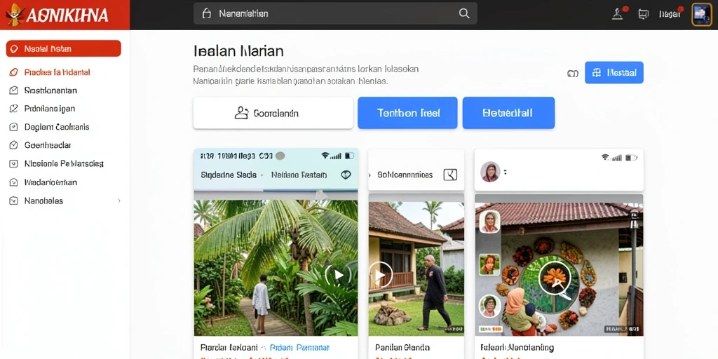 Tampilan awal yang menarik dan mudah dinavigasi.