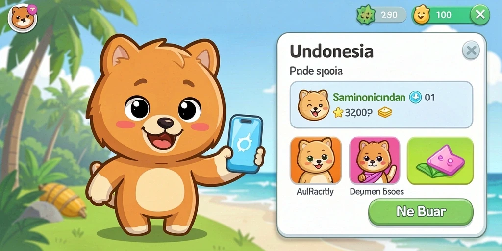 Gambar antarmuka utama yang menarik.