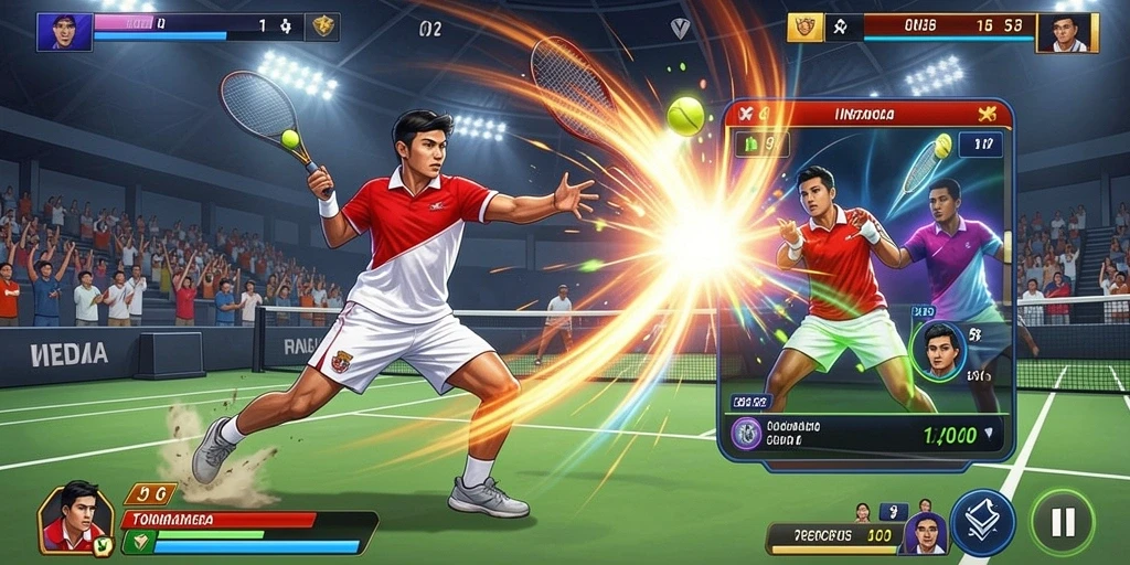 Screenshot menunjukkan pilihan permainan yang menarik.