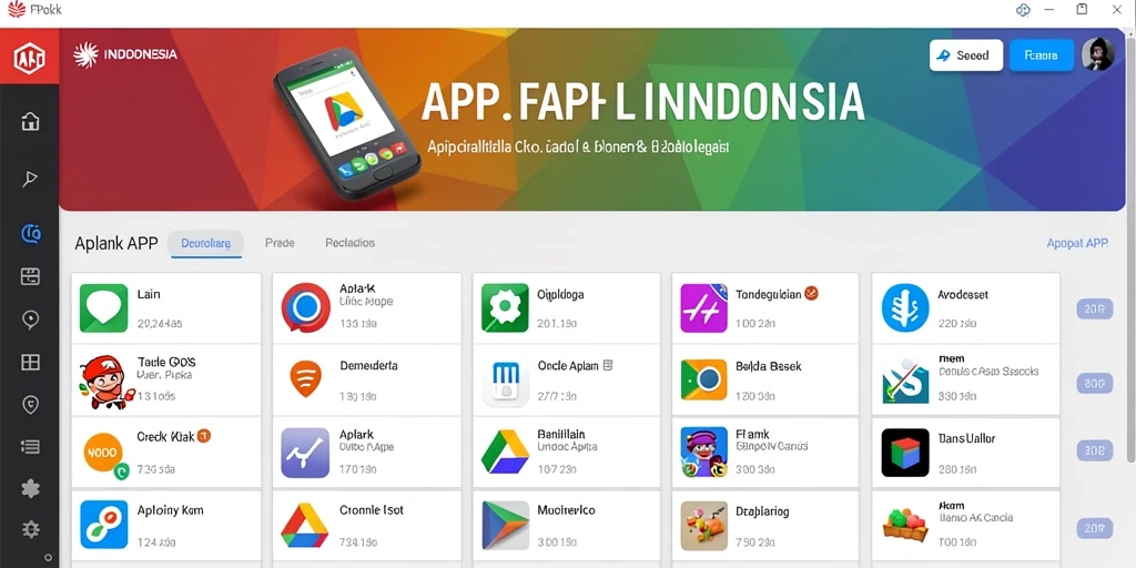 Tampilan awal yang menarik dengan desain yang penuh warna.