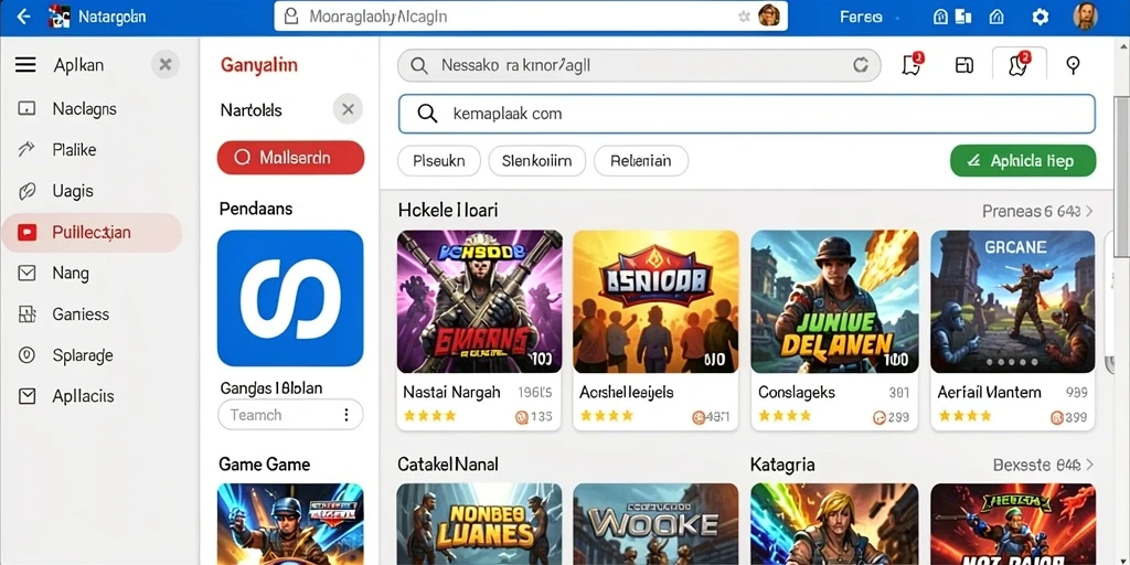 Tampilan awal permainan yang menarik perhatian.