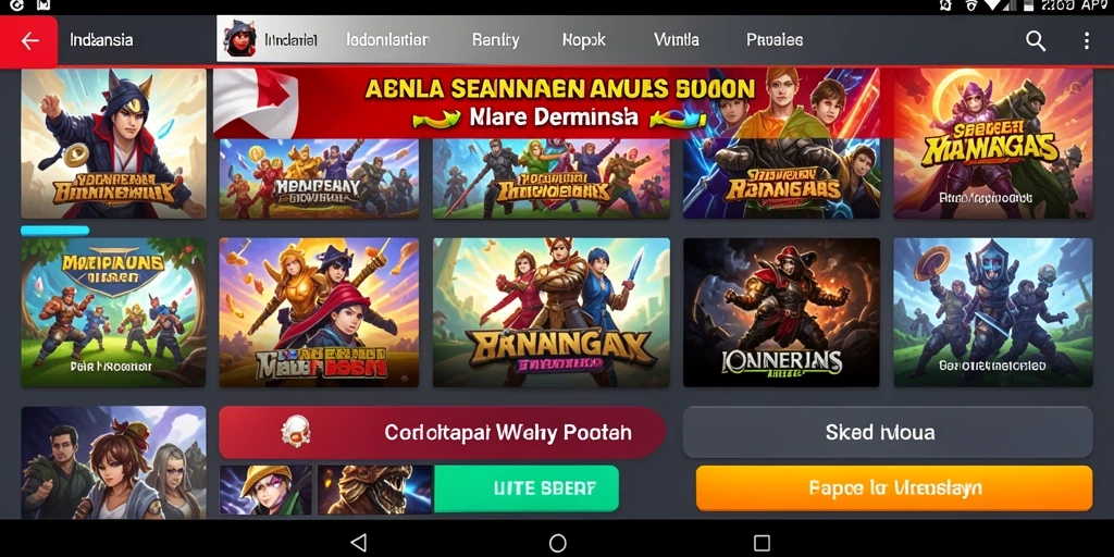 Tampilan awal game dengan karakter menarik.