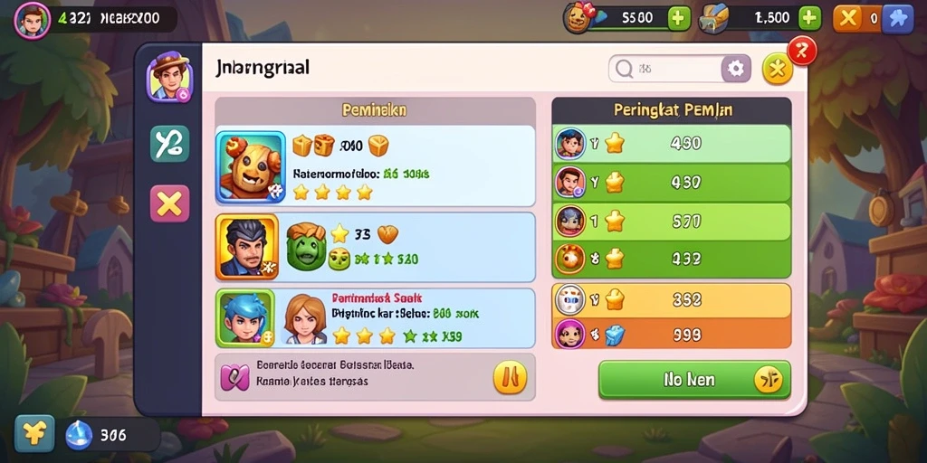 Tampilan awal V98 yang menarik dan mudah dinavigasi.
